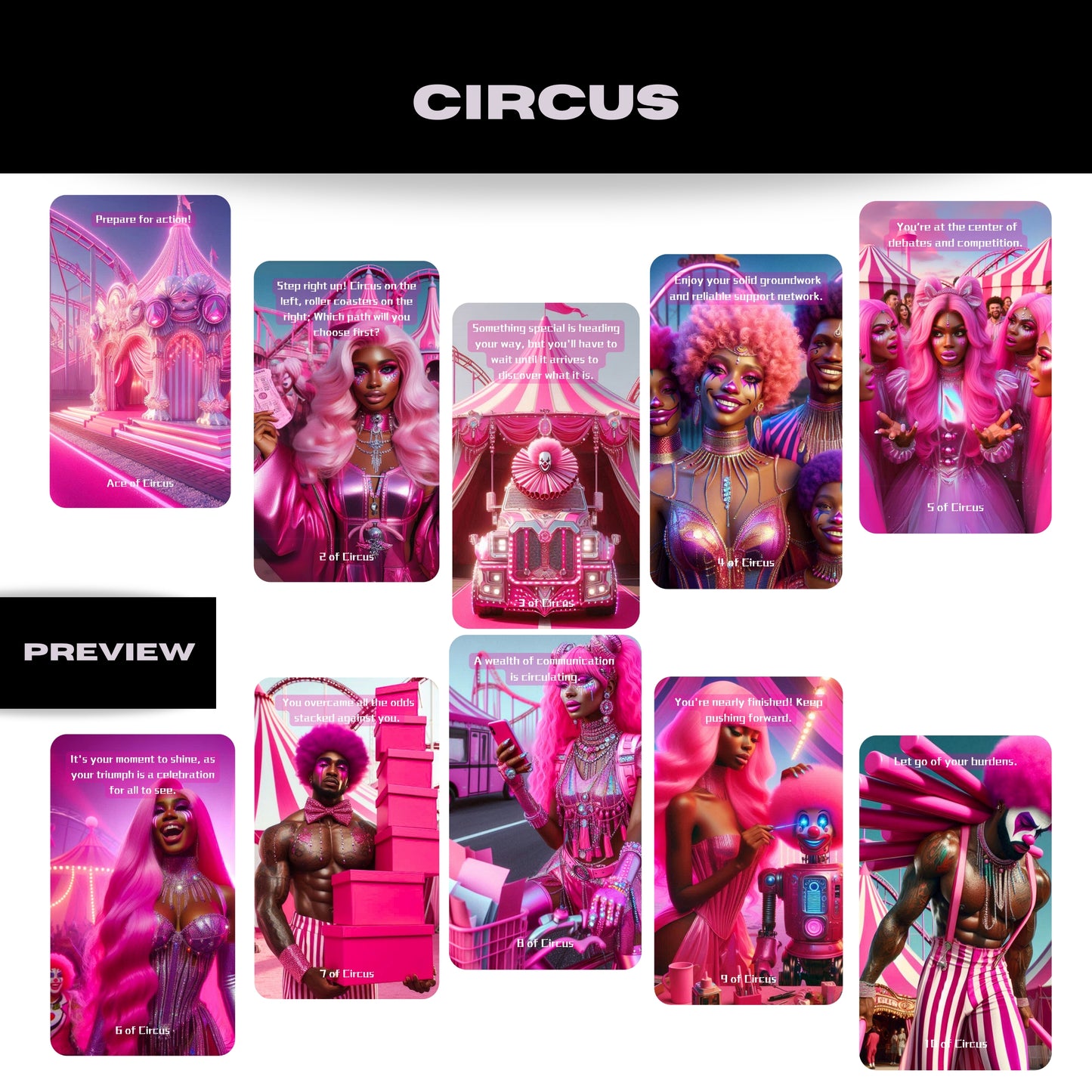 The Pink Carnival Tarot Deck
