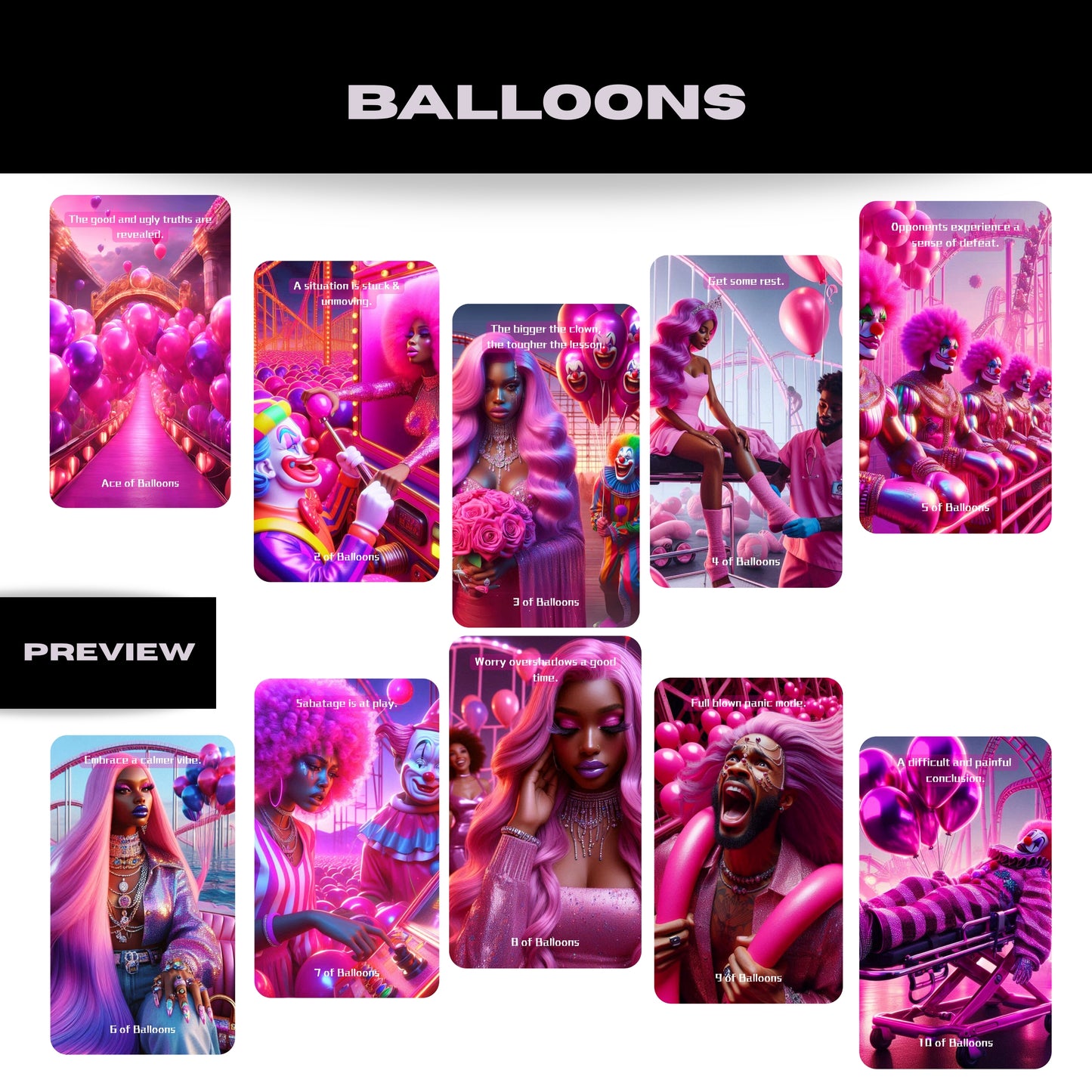 The Pink Carnival Tarot Deck