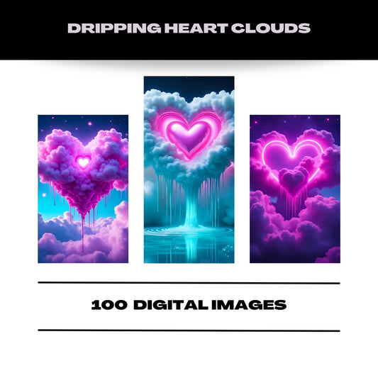 Dripping Heart Clouds 100 Piece Collection